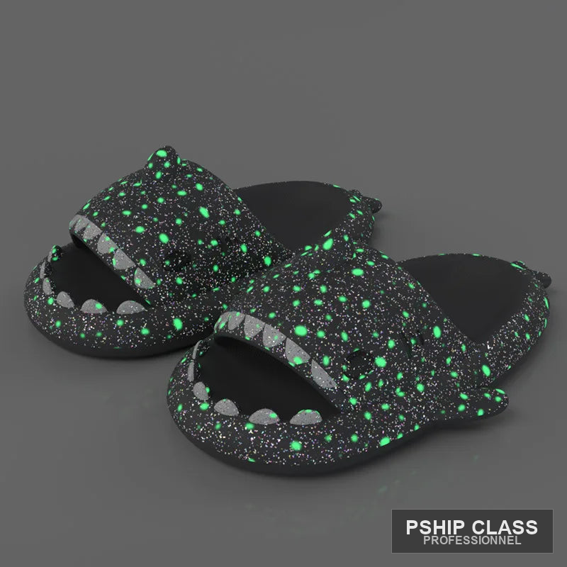 Chaussons requin lumineux — pantoufles fantaisie couple été intérieur extérieur - vue 8