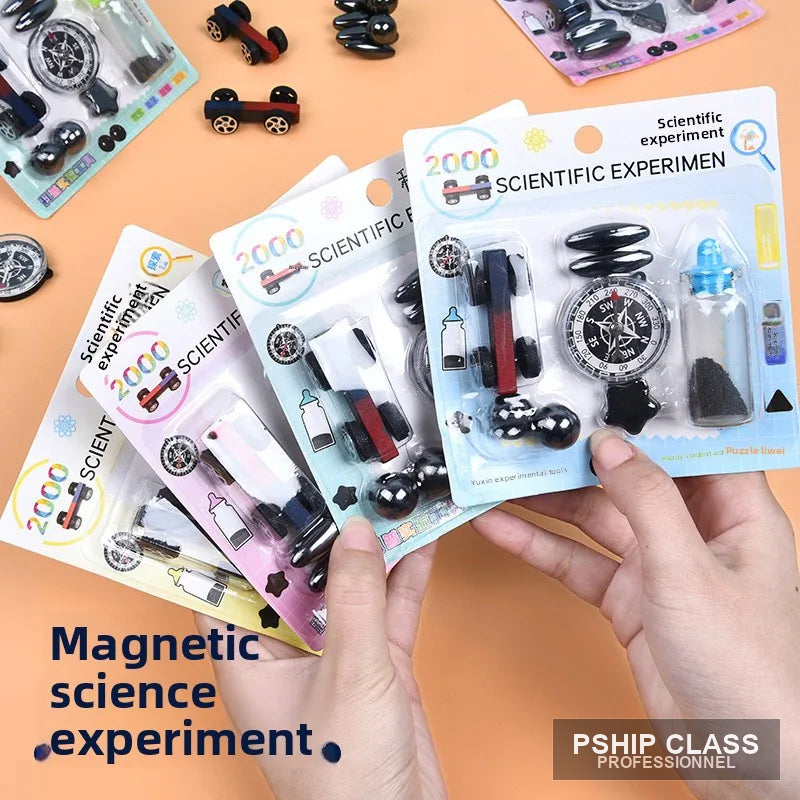 Kit expériences magnétisme éducatif avec boussole et aimants pour enfants - vue 2