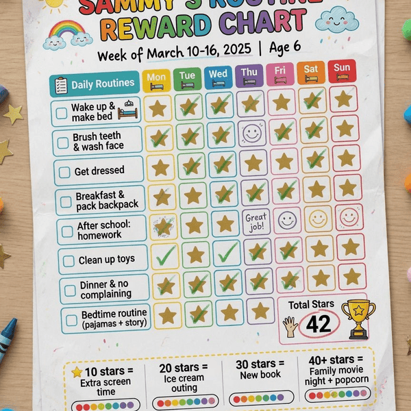 Routine Enfants & Tableau Récompenses PDF