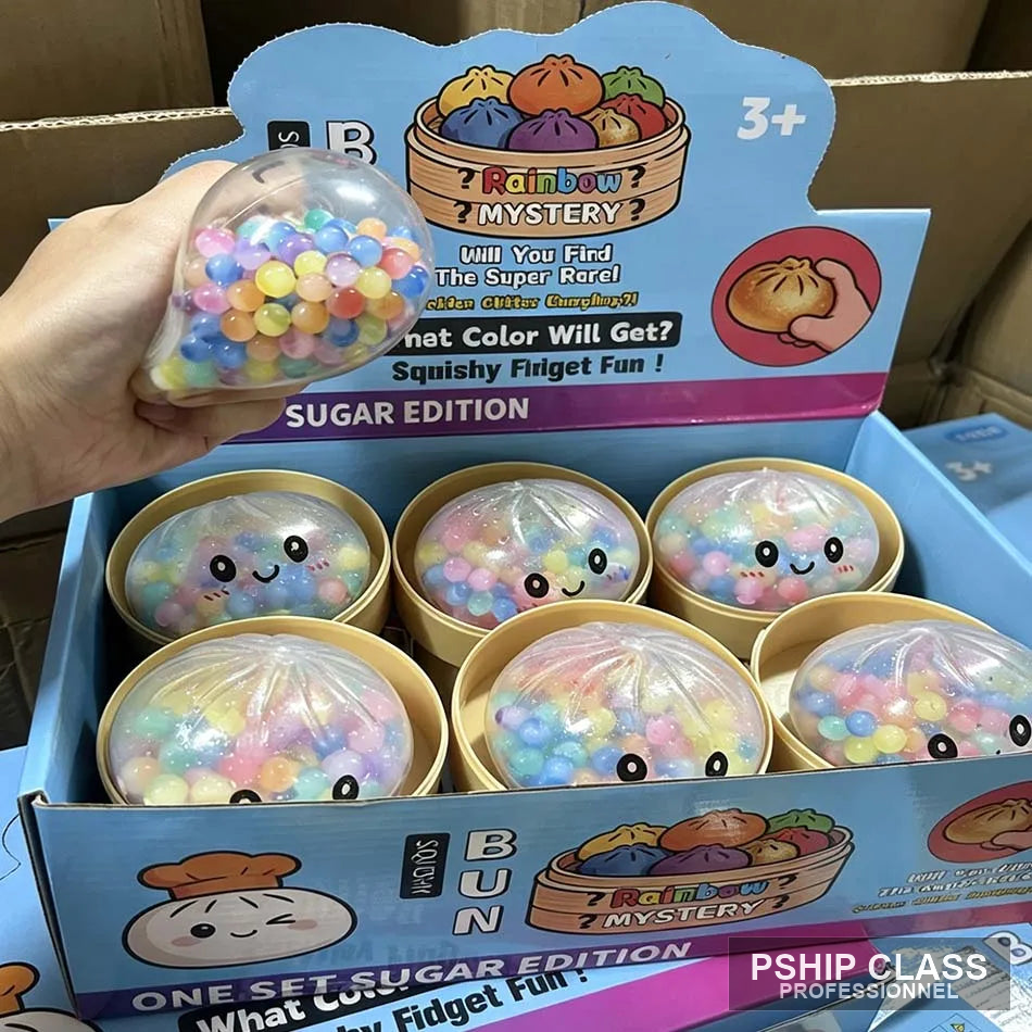 produSquishy ravioli arc-en-ciel et bambou — jouet anti-stress rebond lent - vue 1 ct_name - P-SHIP
